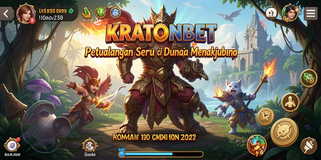 Screenshot gameplay KRATONBET menunjukkan petualangan yang menakjubkan.