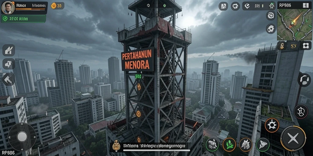 Tampilan gameplay Tower Defense yang menegangkan dan strategis.